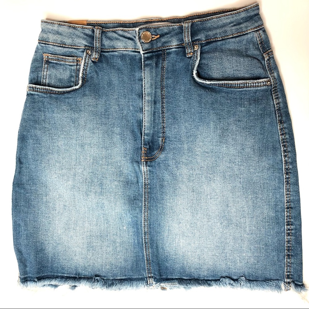 Zara Light Blue Denim Mini Skirt